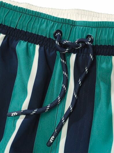 Resort-Badeshorts Streifen navy/mint