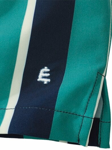 Resort-Badeshorts Streifen navy/mint