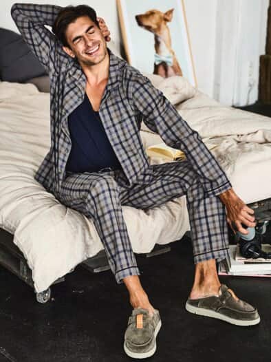 Pyjama 1.001-Nacht indigo-kariert