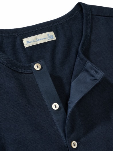 Good-Originals-Henley-T-Shirt nachtblau