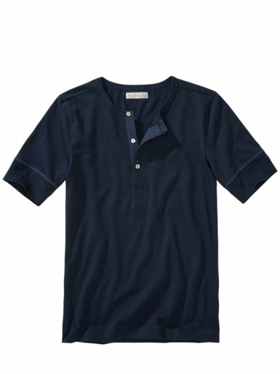 Good-Originals-Henley-T-Shirt nachtblau