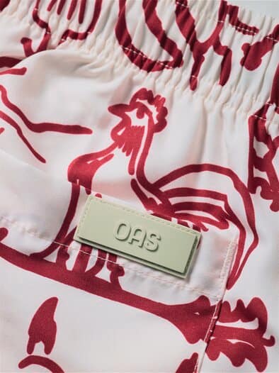Badeshorts Arcano signalrot/weiß