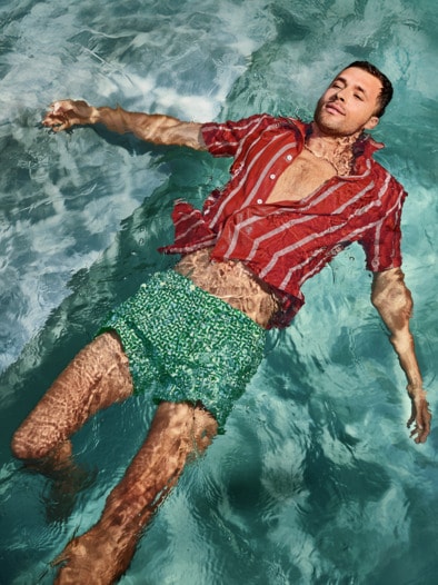 Badeshorts Marcello smaragdgrün