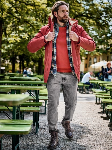 Fundierter Pullover blutorange