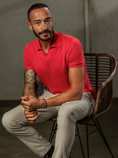 Evolutionäres Poloshirt signal-rot