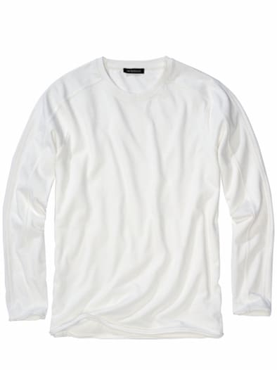 Getopptes Longsleeve weiß