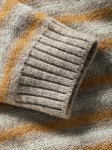 Peregrine Pullover Perry Crew Streifen grau/elfenbein/orange