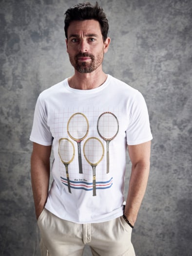 Shirt The Ice Man Racket tennisweiß