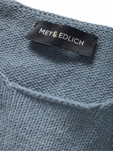Upcycled Sweater platinblau