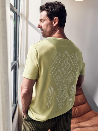 Felszeichen-Shirt currygrün