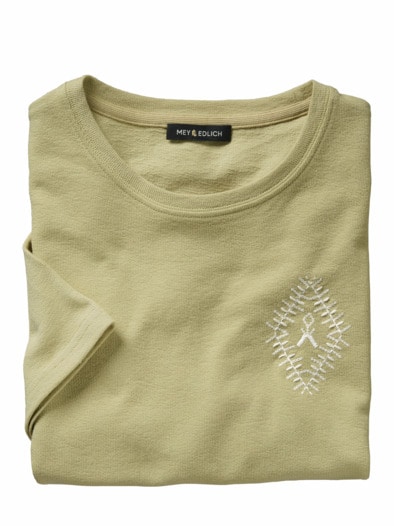 Felszeichen-Shirt currygrün