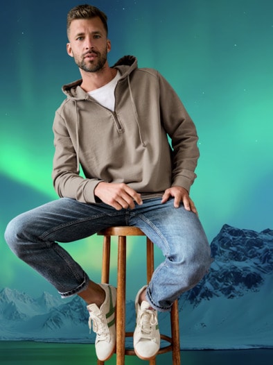 Zip-Zip-Hurra-Hoodie milchkaffee