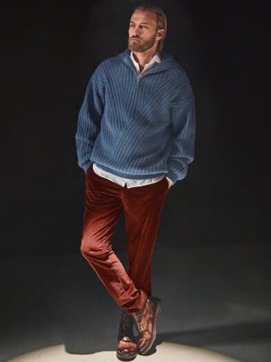 Longneck-Troyer denim-blau