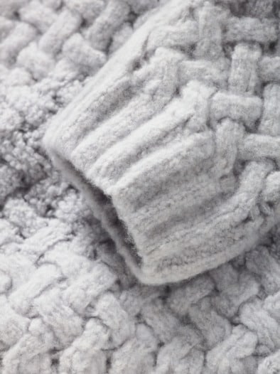 3-D-Pullover granit