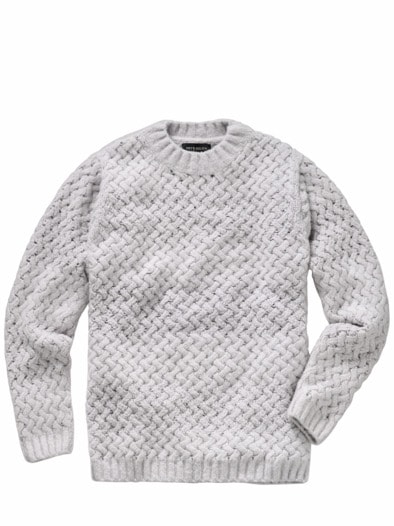 3-D-Pullover granit