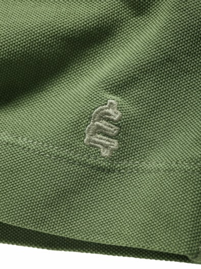 Stehkragen-Polo olive