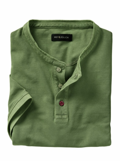 Stehkragen-Polo olive