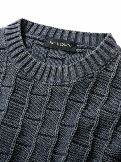 Grundstein-Pullover betonblau