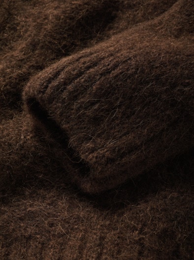 Dritte-Dimension-Pullover kastanienbraun