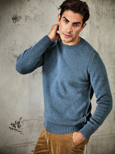Durcheinander-Pullover azzurro