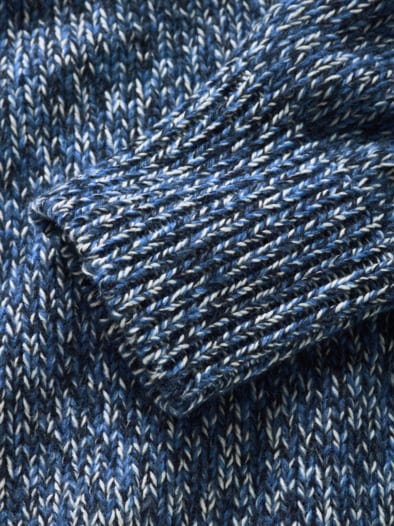 Lichtkunst-Pullover marine/weiß