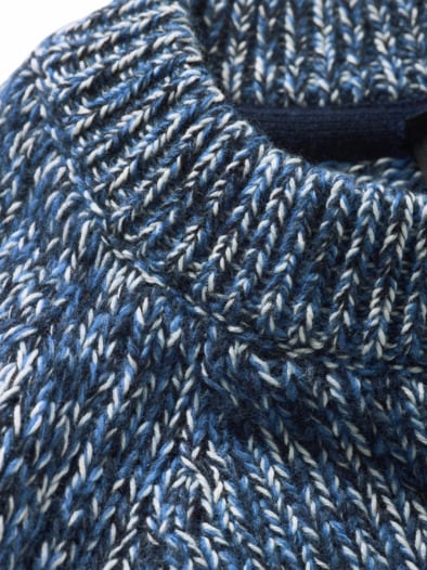Lichtkunst-Pullover marine/weiß