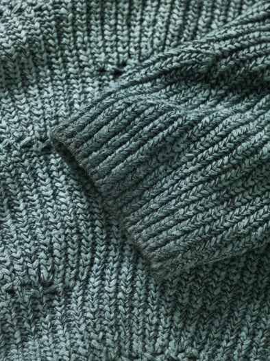 Segmentbogen-Pullover indigo