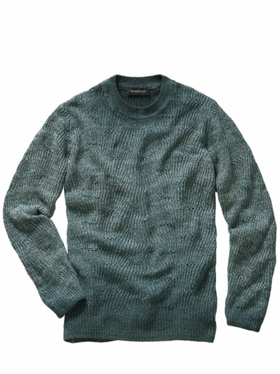 Segmentbogen-Pullover indigo