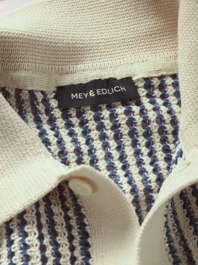 Antworten-Strickpolo sand/marine