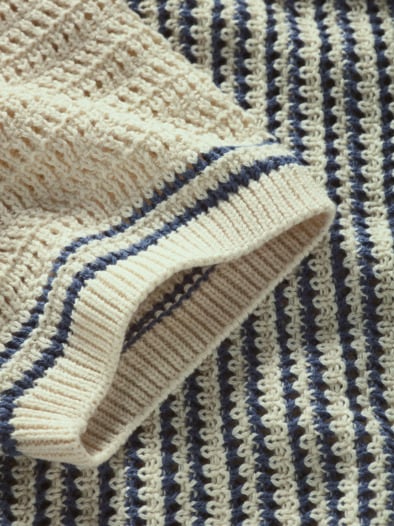 Antworten-Strickpolo sand/marine