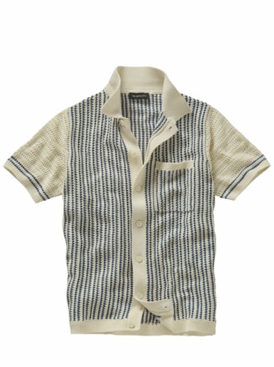 Antworten-Strickpolo sand/marine