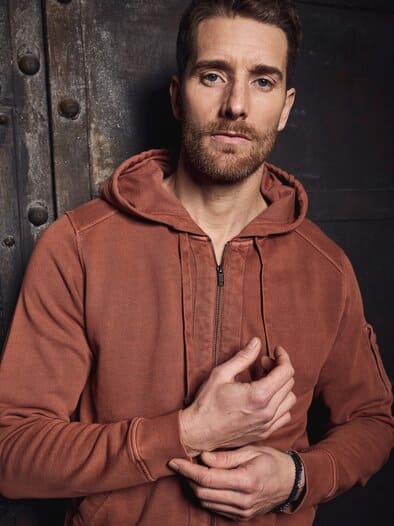 Selbstläufer-Sweatjacke ziegelstein