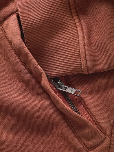 Selbstläufer-Sweatjacke ziegelstein