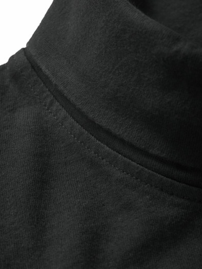 Hals-über-Kopf-Rollneck schwarz