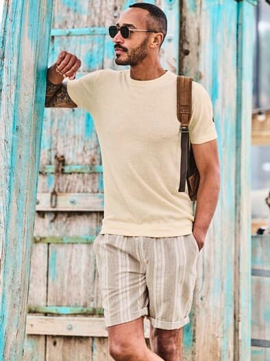 Two-Tone-T-Shirt vanille