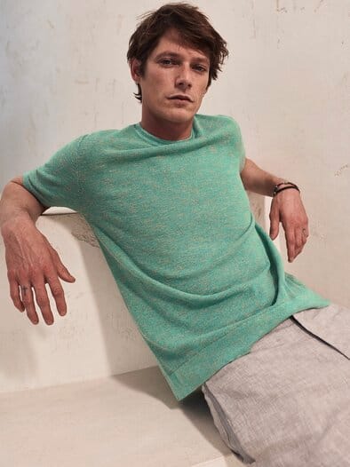 Two-Tone-T-Shirt pistazieneis