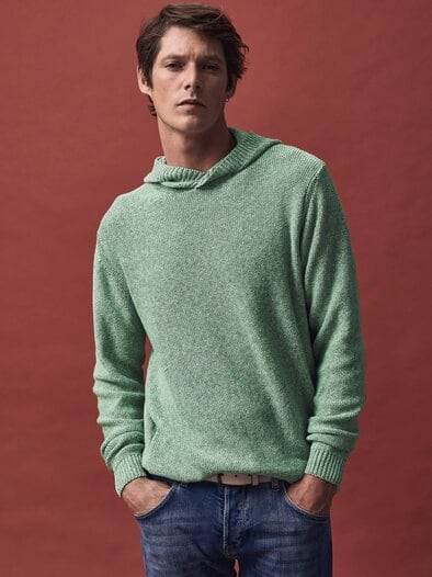 Spruzzo-Strickhoodie pistazienkern