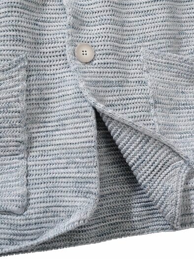 Piano-Stricksakko eisblau