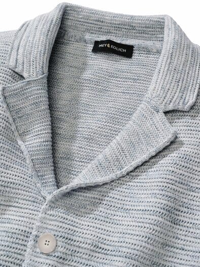 Piano-Stricksakko eisblau