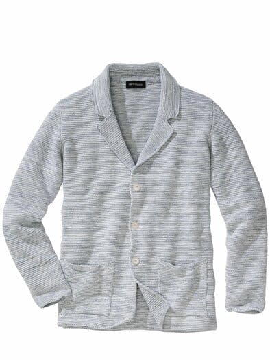 Piano-Stricksakko eisblau