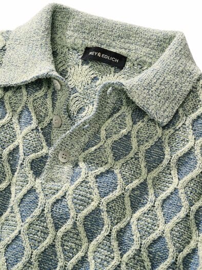 Neue-Masche-Polo aqua/pistazie