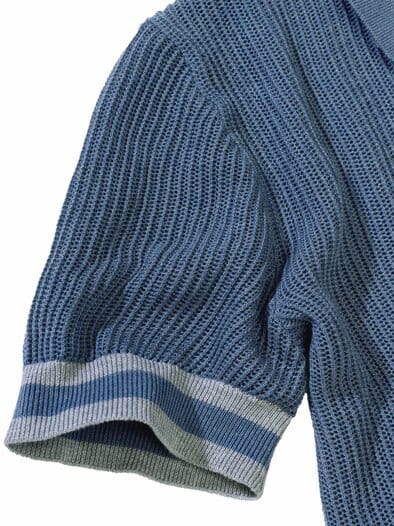 Marmor-Strickpolo ozeanblau