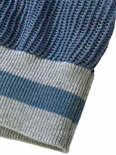 Marmor-Strickpolo ozeanblau