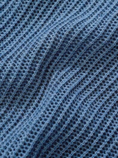 Marmor-Strickpolo ozeanblau