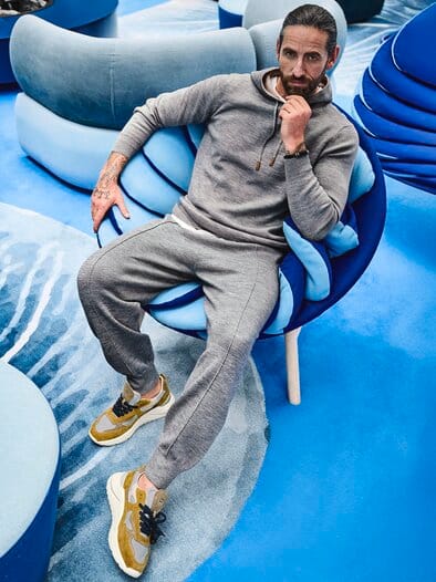 Il Silenzio Strickhoodie granit