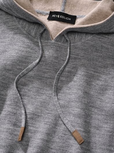 Il Silenzio Strickhoodie granit