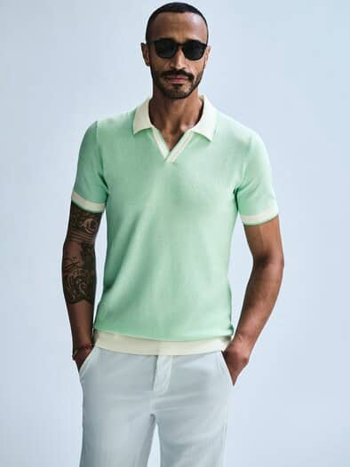 Feinstruktur-Polo mintgrün