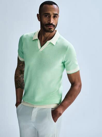 Feinstruktur-Polo mintgrün