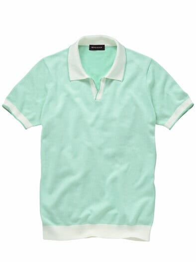 Feinstruktur-Polo mintgrün