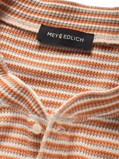 Streifen Henley orange
